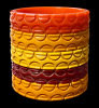 BB107 half circle carved bakelite bangles
